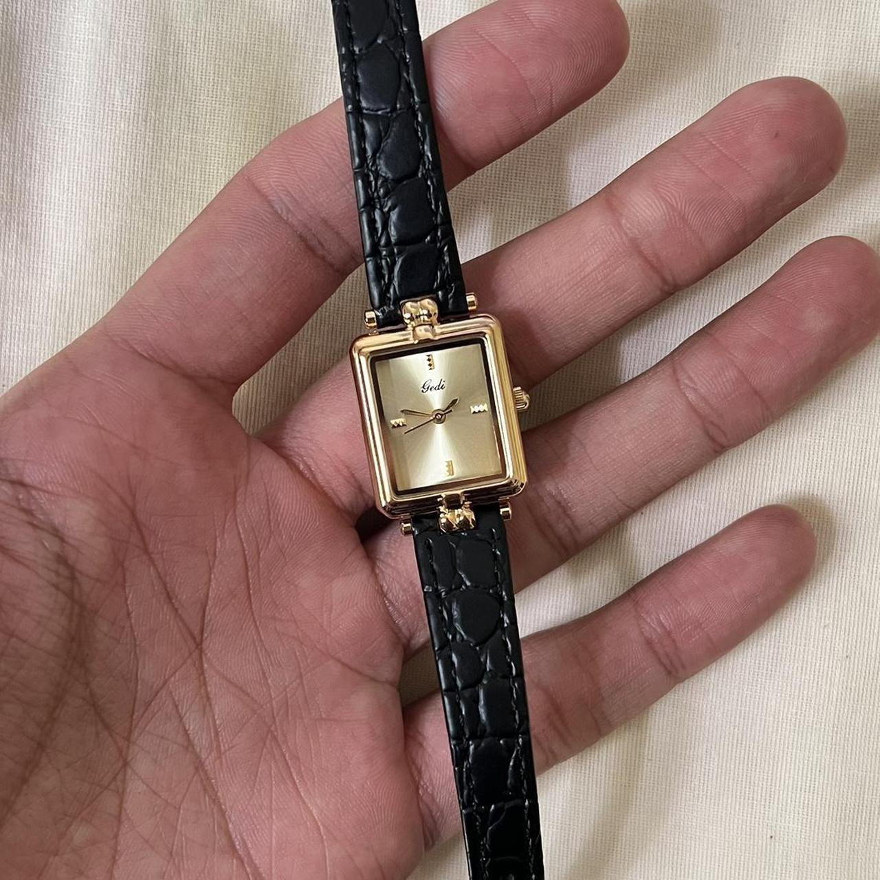 Classy Black Square Leather Luxury Watch