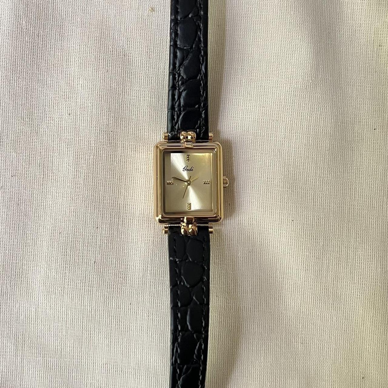 Classy Black Square Leather Luxury Watch